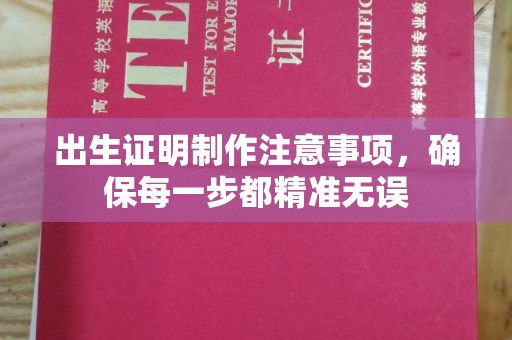 崇安出生证明制作注意事项，确保每一步都精准无误