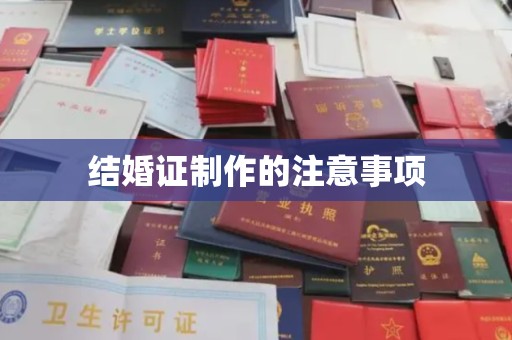 崇安结婚证制作的注意事项