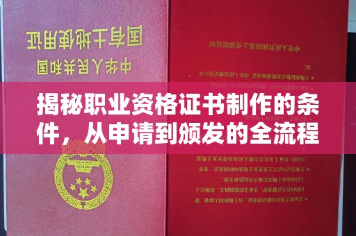 崇安揭秘职业资格证书制作的条件，从申请到颁发的全流程解析